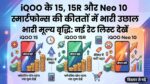 iQOO का सबसे बड़ा झटका: iQOO 15, 15R और Neo 10 की कीमतों में भारी उछाल, खरीदने से पहले देखें नई रेट लिस्ट