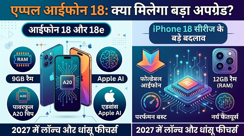 iPhone 18 Launch Date: लीक हो गए iPhone 18 और iPhone 18e के होश उड़ाने वाले फीचर्स, पहली बार मिलेगा इतने GB रैम और शक्तिशाली A20 प्रोसेसर!