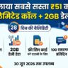 BSNL Cheap Recharge Plan: मात्र ₹51 में 28 दिन तक सब कुछ अनलिमिटेड, 2GB डेली डेटा के साथ फ्री सिम!