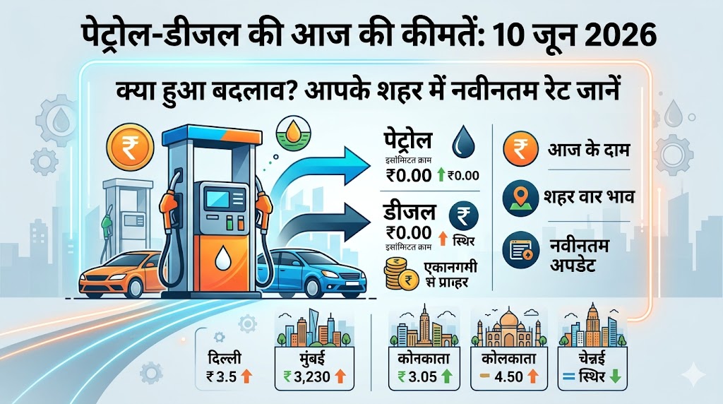 पेट्रोल डीजल का दाम: खाड़ी देशों में बमबारी के बाद आसमान पर पहुंचा कच्चा तेल, जानिए आज आपके शहर में क्या है पेट्रोल और डीजल का नया रेट