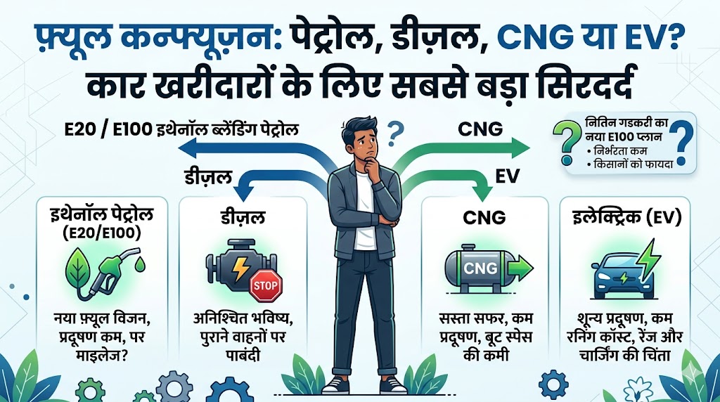 पेट्रोल-डीजल बंद? नितिन गडकरी का नया E100 फ्यूल प्लान उड़ा देगा होश, कार खरीदने से पहले देख लें यह गणित!