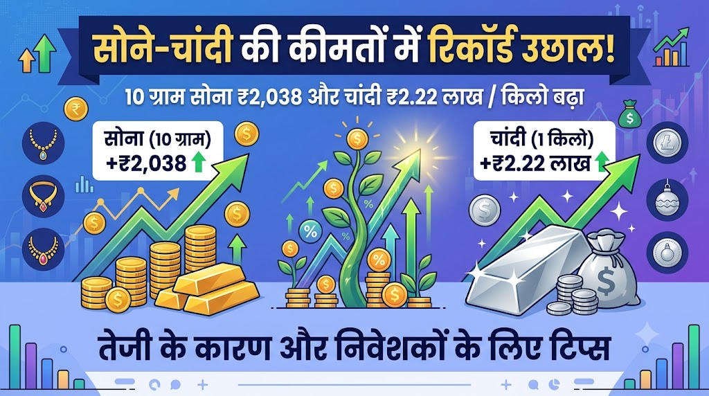 Sona Chandi Ka Bhav Aaj Ka: सोने और चांदी की कीमतों में आया भयानक भूचाल, रिकॉर्ड तोड़ महंगा हुआ 10 ग्राम सोना, देखें आज का ताजा रेट्स