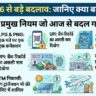 1 June 2026 New Rules Changes in India: आज से लागू हुए 7 बड़े सरकारी नियम, आपकी जेब और रसोई के बजट पर पड़ेगा सीधा असर, यहाँ देखें पूरी लिस्ट