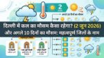 दिल्ली में मौसम का महा-टॉर्चर: कल का मौसम 2 जून 2026 को तोड़ेगा गर्मी के सारे रिकॉर्ड, IMD का भयंकर लू का अलर्ट जारी