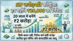 SIP Crorepati Formula: हर महीने 20000 रुपये का निवेश आपको बनाएगा 2 करोड़ का मालिक, जानिए पूरा कैलकुलेशन