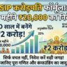 SIP Crorepati Formula: हर महीने 20000 रुपये का निवेश आपको बनाएगा 2 करोड़ का मालिक, जानिए पूरा कैलकुलेशन