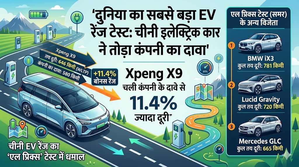 दुनिया का सबसे बड़ा EV रेंज टेस्ट: चीन की इस इलेक्ट्रिक कार ने तोड़े सारे रिकॉर्ड, कंपनी के वादे से भी ज्यादा चली गाड़ी