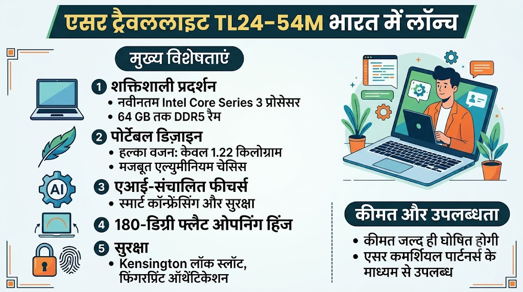 Acer TravelLite TL24-54M Launched in India