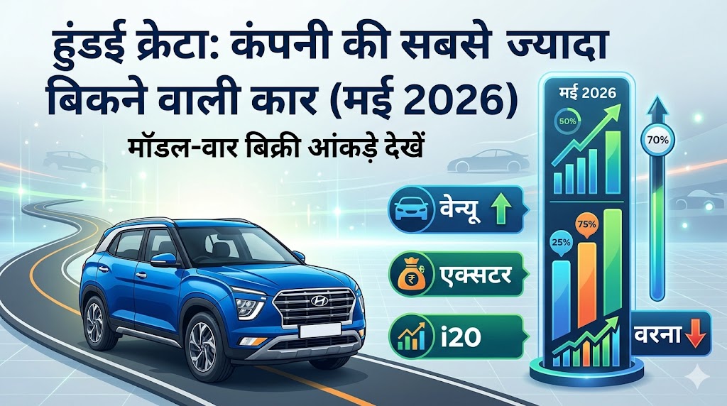 Hyundai Creta Sales May 2026: क्रेटा ने फिर मचाया तहलका, बिक्री देख उड़े सबके होश, इस SUV की बिक्री हुई 56% पार!