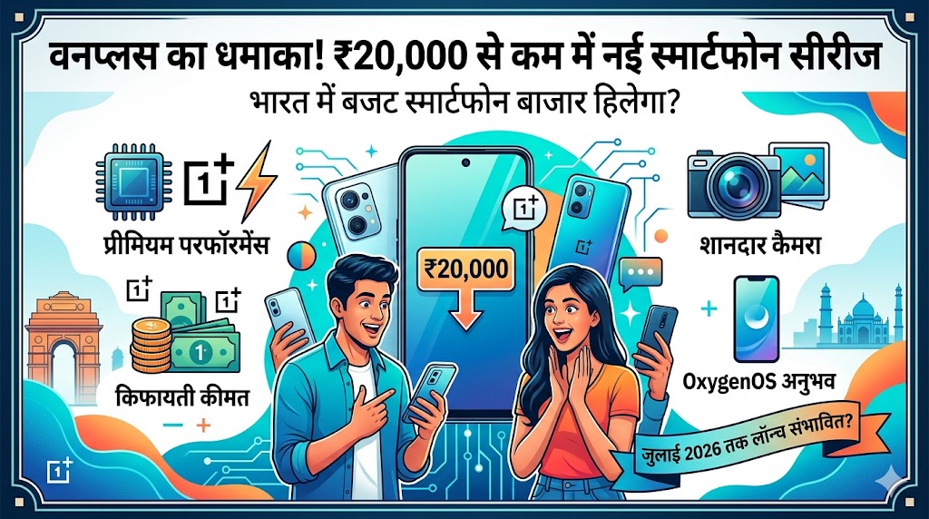 OnePlus N Series India Launch: मात्र ₹20,000 से कम में आ रहा है वनप्लस का सबसे सस्ता फोन, जुलाई में होगा बड़ा धमाका!