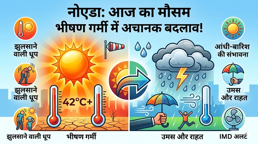 नोएडा मौसम अपडेट