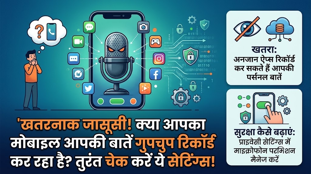 खतरनाक जासूसी! क्या आपका मोबाइल गुपचुप रिकॉर्ड कर रहा है आपकी बातें? तुरंत चेक करें ये सेटिंग्स