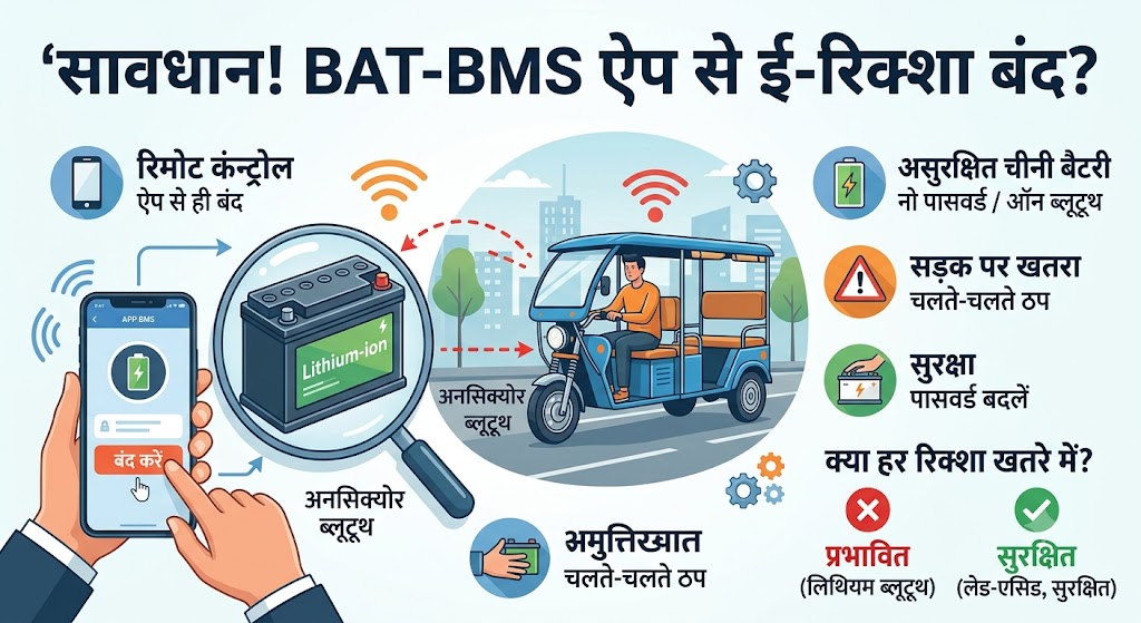 BAT-BMS App Scam: क्या मोबाइल ऐप से बंद हो सकता है सड़क पर चलता ई-रिक्शा? जानिए इस चीनी ऐप का खतरनाक सच!