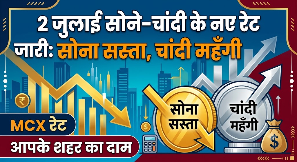Gold Silver Price 2 July: सोना हुआ धड़ाम लेकिन चांदी ने काटा गदर! चेक करें अपने शहर का नया महा-अपडेट