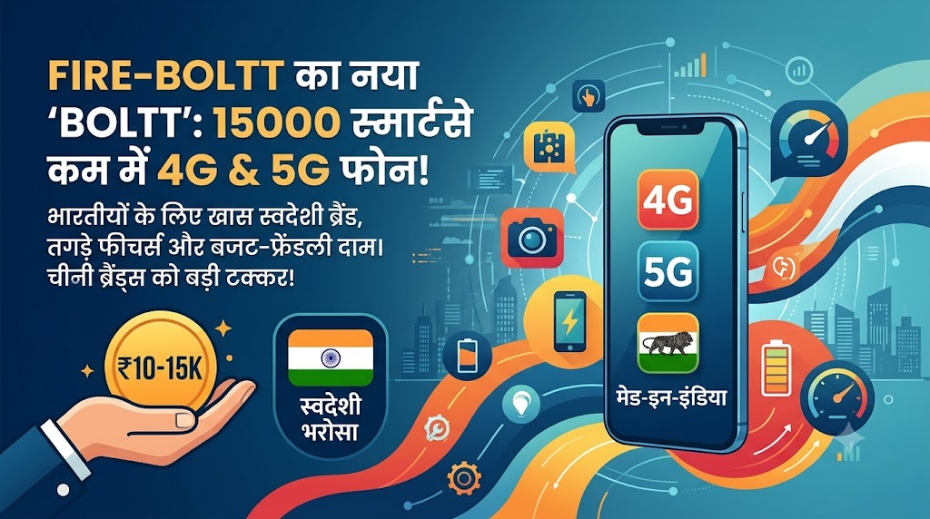 15,000 से कम में आ रहे Fire-Boltt के धांसू 4G और 5G स्मार्टफोन, चीनी कंपनियों की छुट्टी करने भारत में लॉन्च हो रहा नया घरेलू ब्रैंड 'boltt'