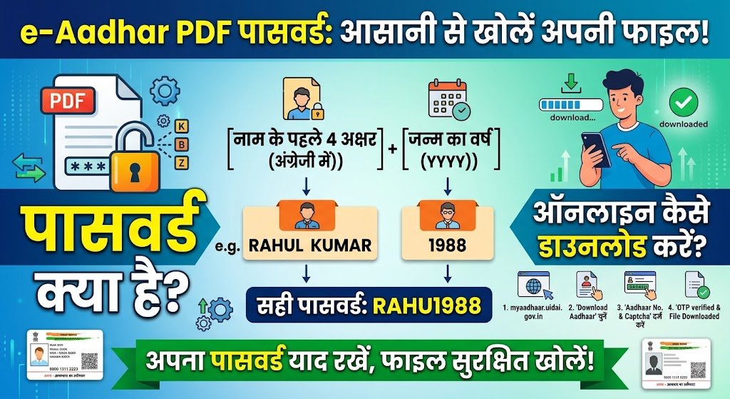 e-Aadhaar Card Download PDF Password