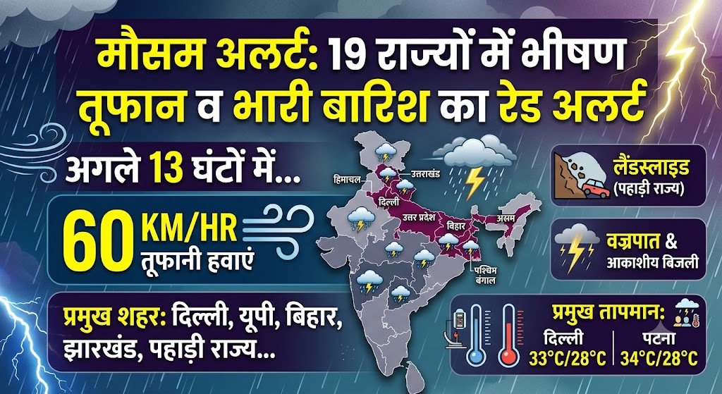 आज का मौसम 23 अगस्त