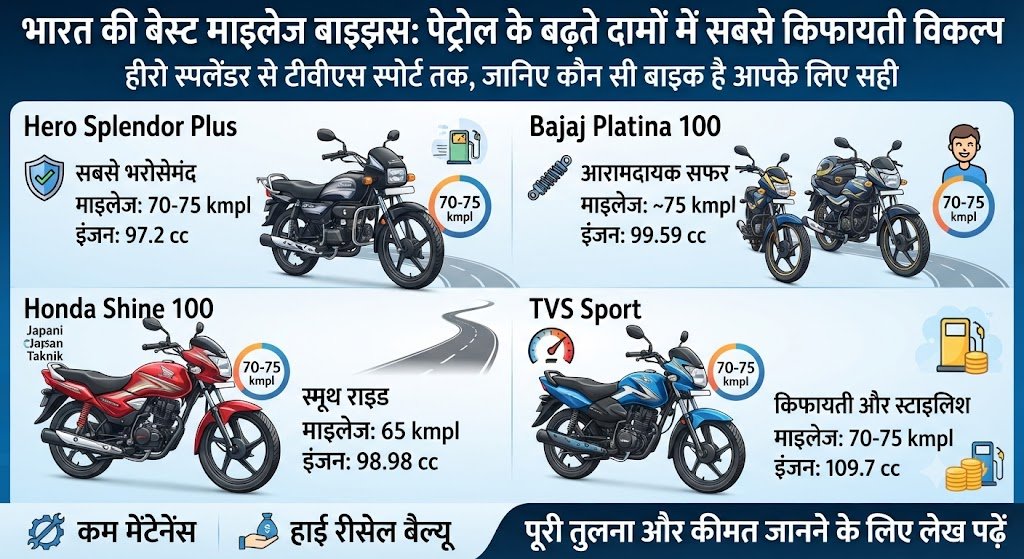 Best Mileage Bikes in India 2026