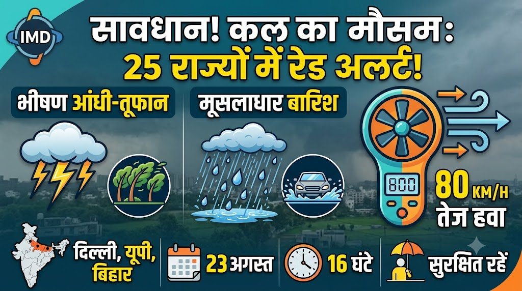 Weather Tomorrow 23 August