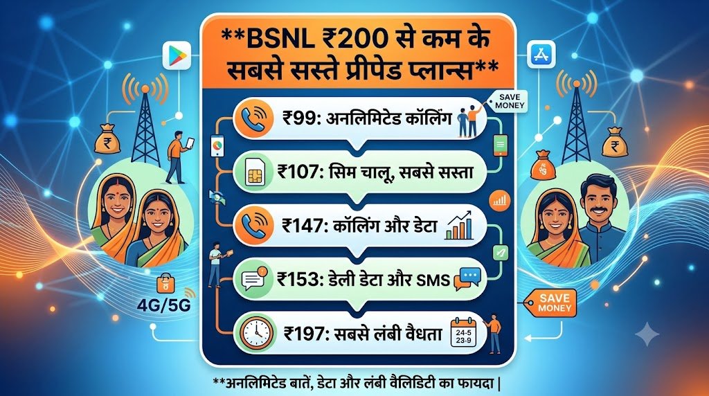 BSNL Recharge Plans Under 200