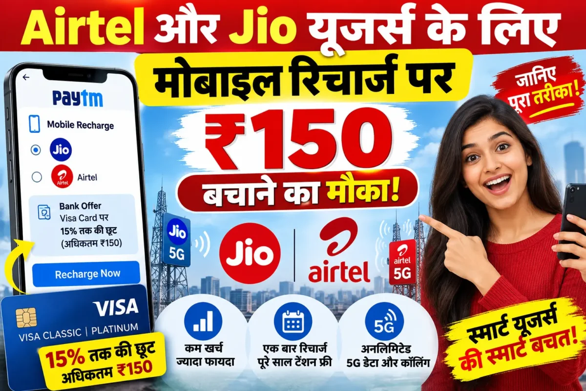 Airtel और Jio यूजर्स के लिए ₹150 बचाने का मौका